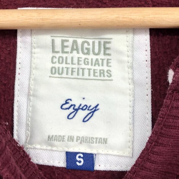 Harvard League Burgundy Women's Academy Applique Hooded Sweatshirt S - Picture 5 of 15